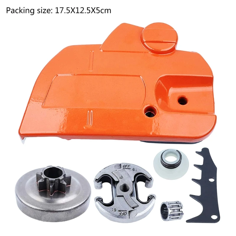 Chain Brake Clutch Cover Assembly for Hus-qvarna 445 450 Chainsaw Replace with .325" 7T Clutch Drum Needle Bear
Chain Brake Clutch Cover Assembly for Hus-qvarna 445 450 Chainsaw Replace with .325" 7T Clutch Drum Needle Bear