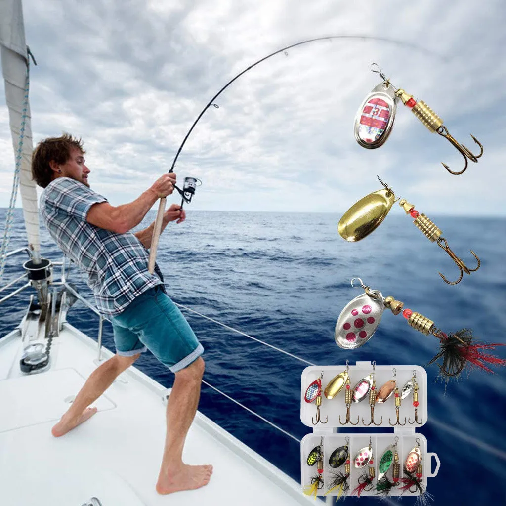 10PCS Fishing Lures Metal Spoon Spinner Bait 2.5-4.4g Feather Hooks Sequin Sea Fishing Lure Artificial Wobbler Metal Buzz Bait
10PCS Fishing Lures Metal Spoon Spinner Bait 2.5-4.4g Feather Hooks Sequin Sea Fishing Lure Artificial Wobbler Metal Buzz Bait