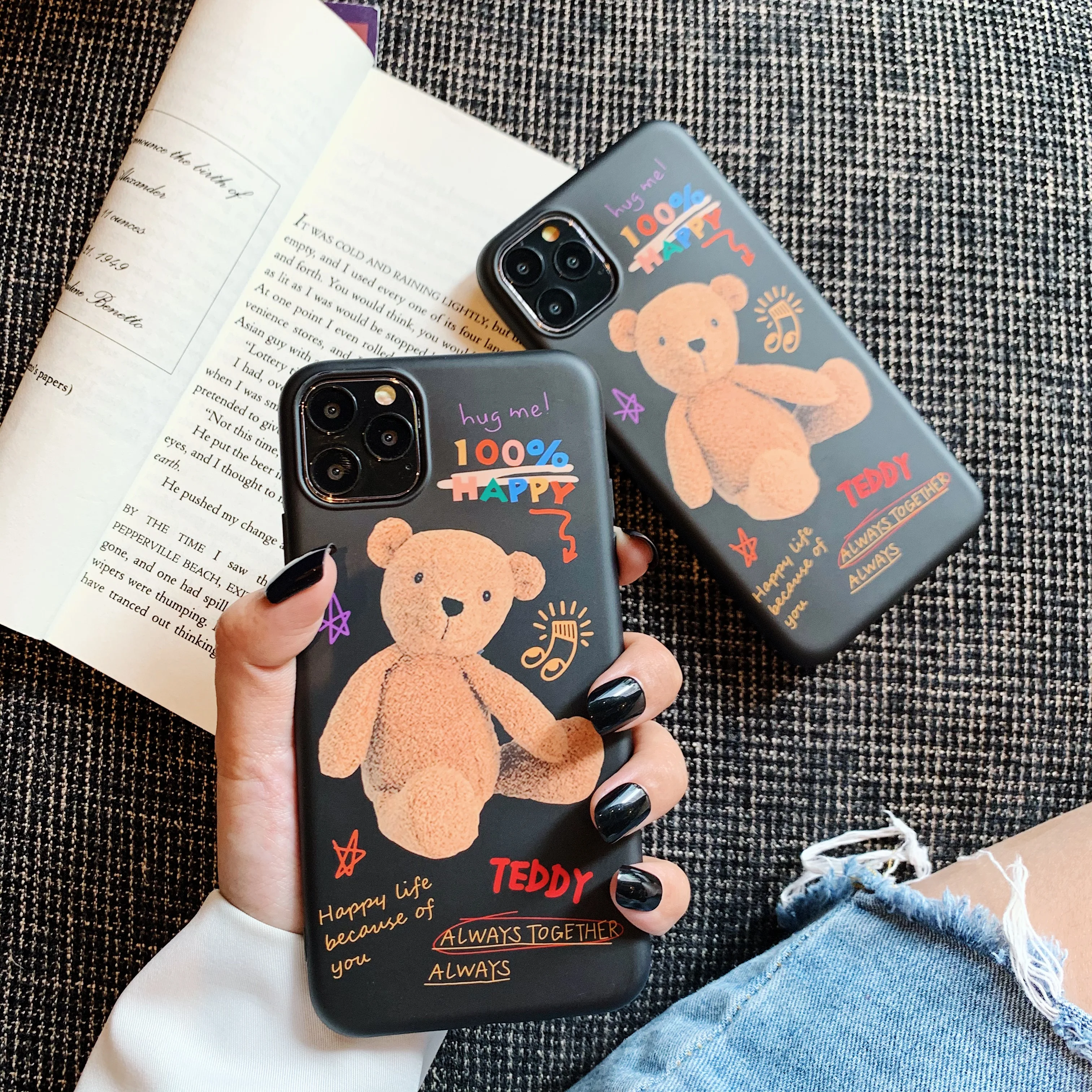 Модный чехол для телефона с изображением медведя мягкий силиконовый i phone 11 pro x xs