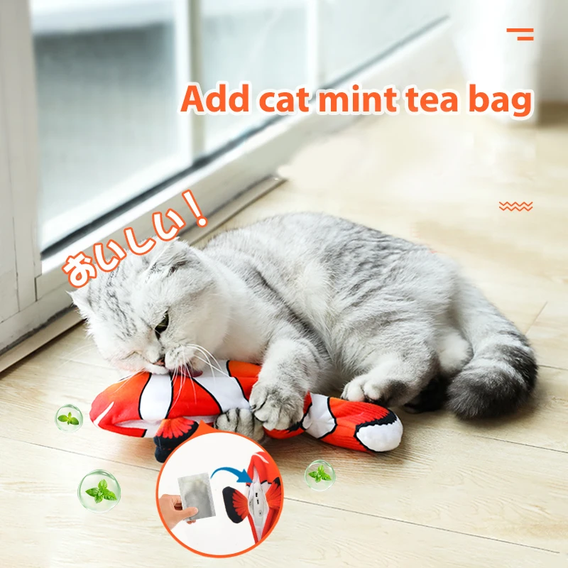 Electric Catnip Squeak Cat Fish Fidget Toys Interactive Chew for Cats Kitten Simulation Plush Funny Realistic Stuff Pet Products
Electric Catnip Squeak Cat Fish Fidget Toys Interactive Chew for Cats Kitten Simulation Plush Funny Realistic Stuff Pet Products