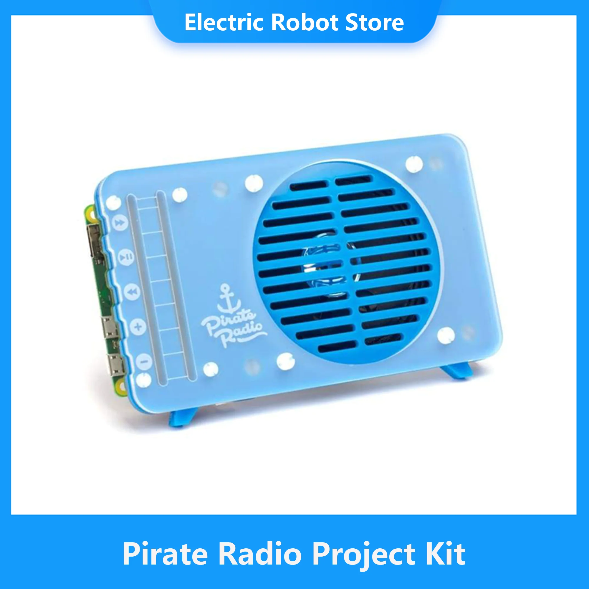 Pirate Radio - Pi Zero W Project Kit,new pHAT BEAT DAC and stereo amp to drive the single speaker
Pirate Radio - Pi Zero W Project Kit,new pHAT BEAT DAC and stereo amp to drive the single speaker