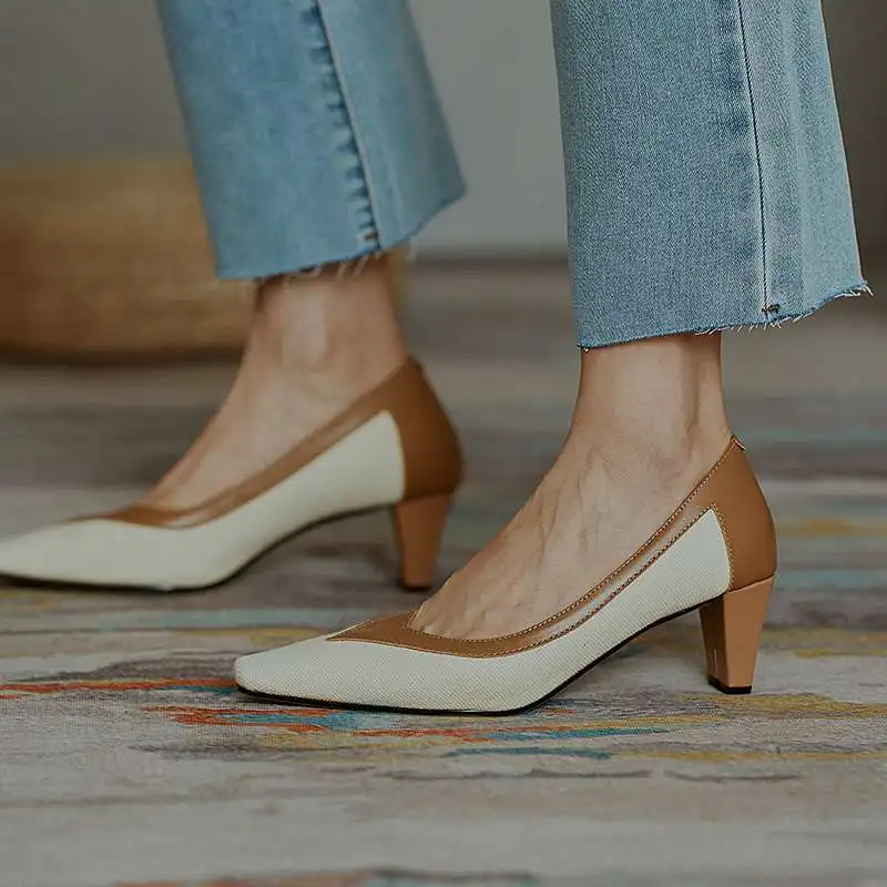 Krazing Pot 2020 autumn new arrival mixed colors small square toe high heels French romantic young lady slip on women pumps L17
Krazing Pot 2020 autumn new arrival mixed colors small square toe high heels French romantic young lady slip on women pumps L17