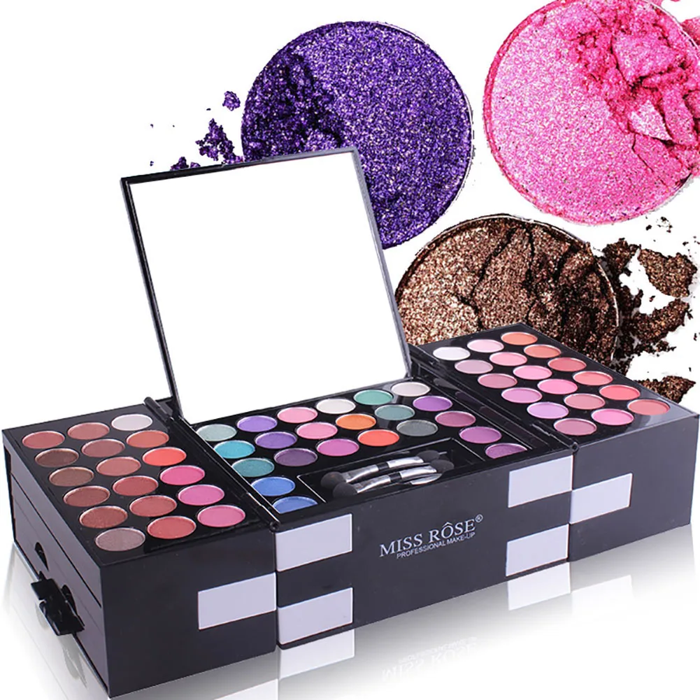 MISS ROSE Fashion 142 Colors Pro Eyeshadow Palette Makeup Powder Cosmetic Brush Kit Box With Mirror Women Make Up Tools Smooth
MISS ROSE Fashion 142 Colors Pro Eyeshadow Palette Makeup Powder Cosmetic Brush Kit Box With Mirror Women Make Up Tools Smooth