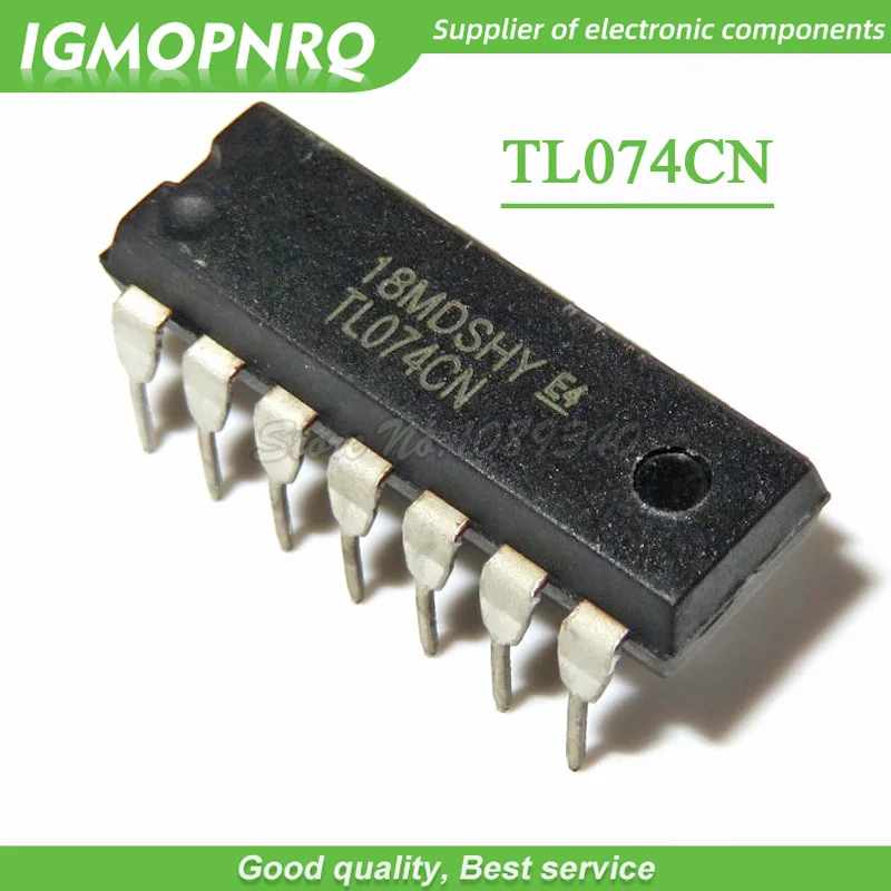 

100pcs TL074CN TL074 DIP-14 Operational Amplifiers - Op Amps JFET Input Low Noise new original