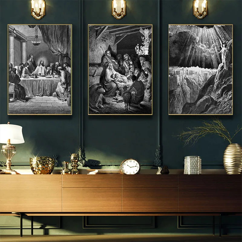 Da Vinci Last Supper Wall Art Canvas Painting White and Black Cuadros Jesus Christ Print On Canvas Wall Pictures For Living Room
Da Vinci Last Supper Wall Art Canvas Painting White and Black Cuadros Jesus Christ Print On Canvas Wall Pictures For Living Room