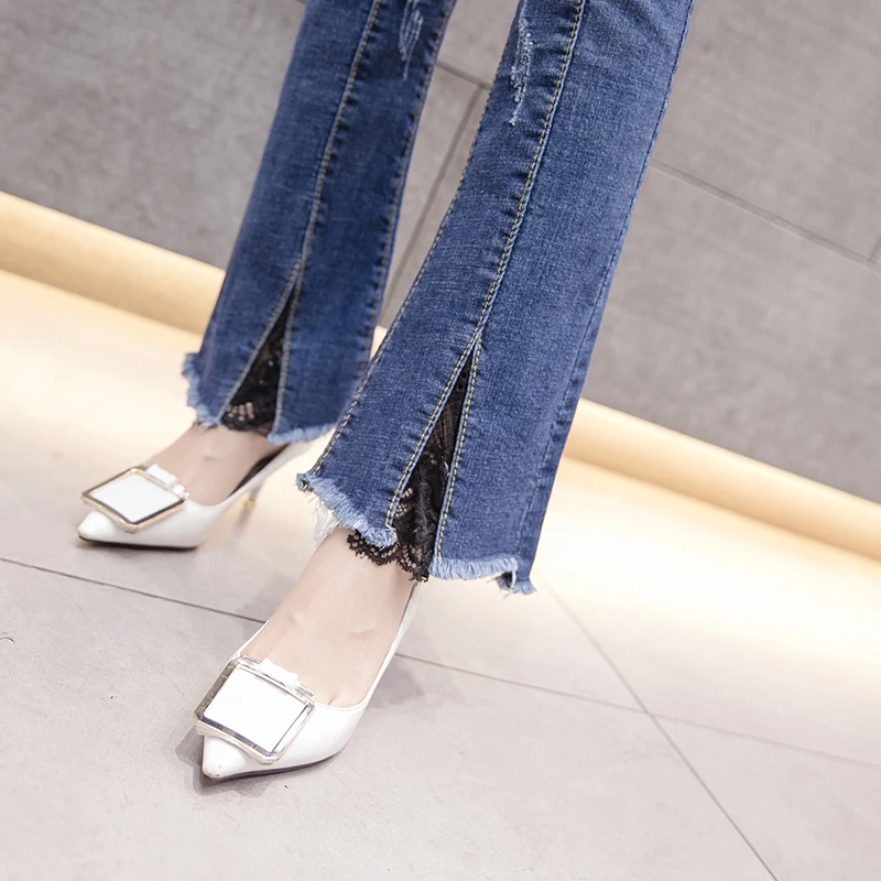 Slightly Flared Jeans Women's Spring/Summer 2021 New High Waist Elastic Slim Fit Small Loose Raw Hem Wide-Leg Pants
Slightly Flared Jeans Women's Spring/Summer 2021 New High Waist Elastic Slim Fit Small Loose Raw Hem Wide-Leg Pants