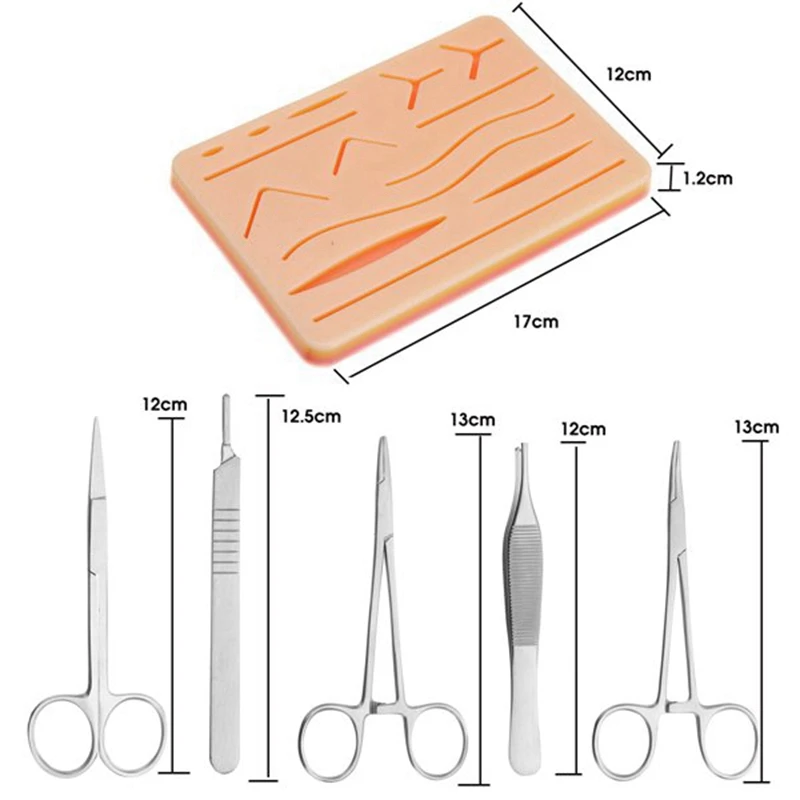 Suture Training Kit Skin Operate Suture Practice Model Training Pad Needle Scissors Tool Kit Teaching Equipment
Suture Training Kit Skin Operate Suture Practice Model Training Pad Needle Scissors Tool Kit Teaching Equipment