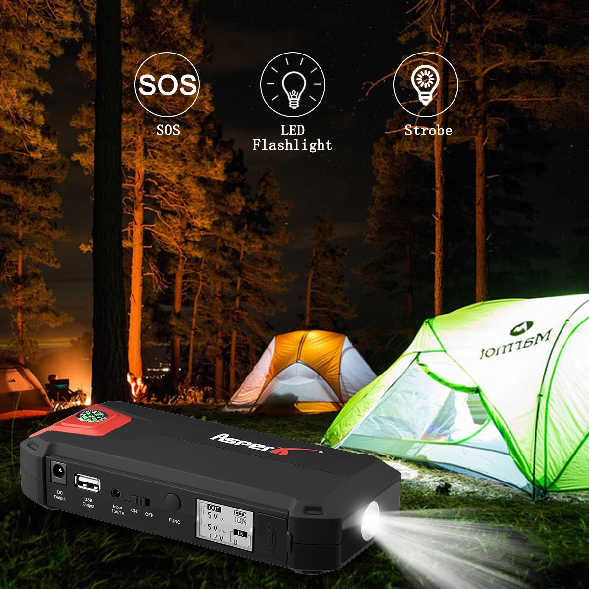 13800mAh Car Battery Booster Power Car Jumper Starter Portable Wireless charger 1000A Bank with LCD Screen LED Flash light
13800mAh Car Battery Booster Power Car Jumper Starter Portable Wireless charger 1000A Bank with LCD Screen LED Flash light