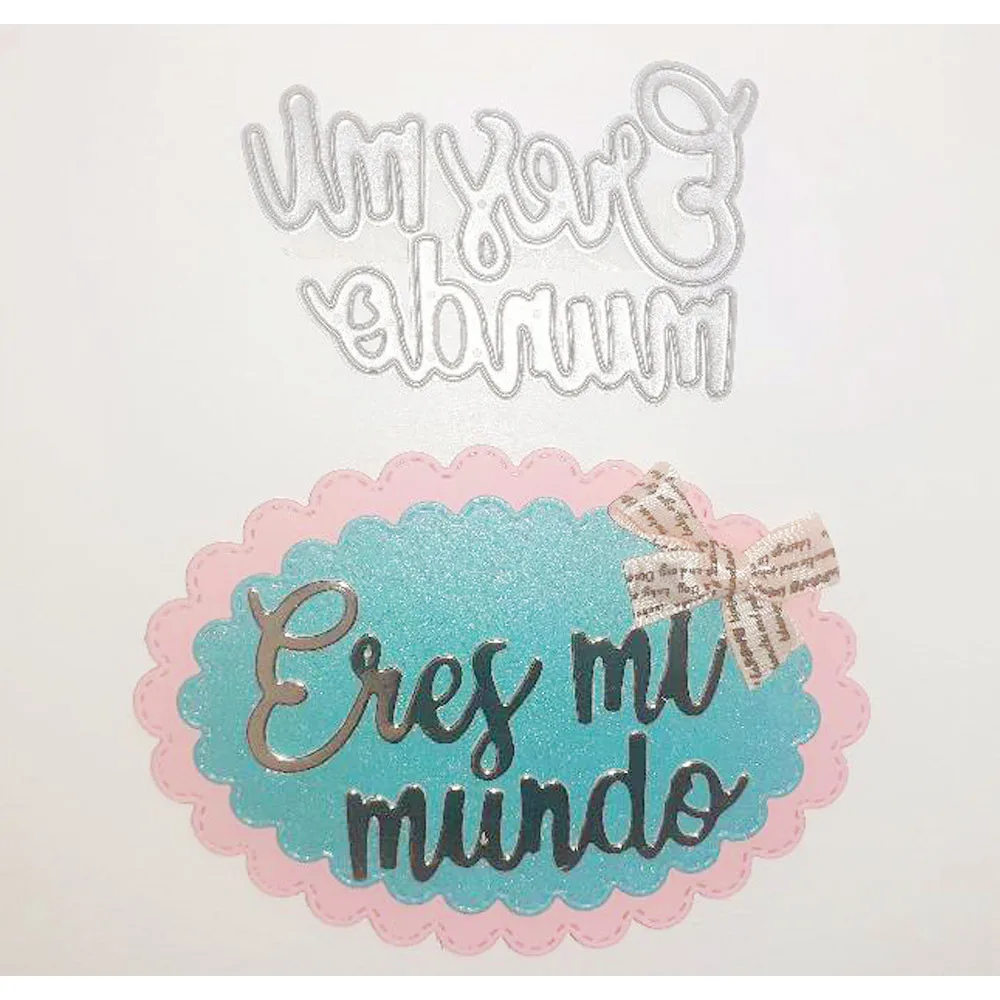 Spain Words:You're my world Metal Cutting Dies DIY Scrapbooking for Album Paper Decor Craft Handcrafts Handmade Greeting Cards
Spain Words:You're my world Metal Cutting Dies DIY Scrapbooking for Album Paper Decor Craft Handcrafts Handmade Greeting Cards