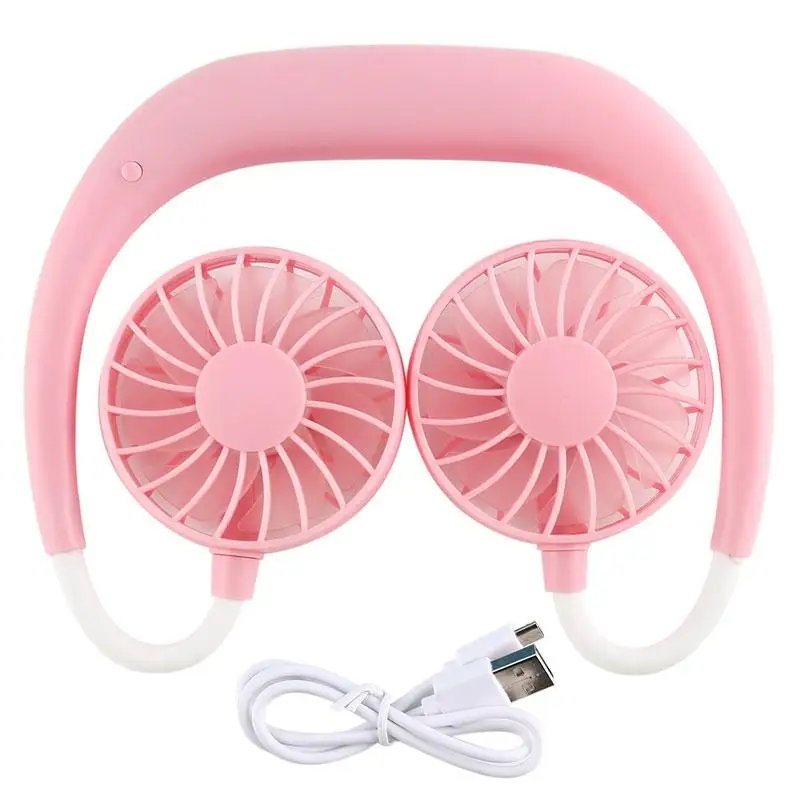 Hands-free Neck Band Hands-Free Hanging USB Rechargeable Dual Fan Mini Air Cooler Summer Portable 2000mA Sarmocare 
Hands-free Neck Band Hands-Free Hanging USB Rechargeable Dual Fan Mini Air Cooler Summer Portable 2000mA Sarmocare