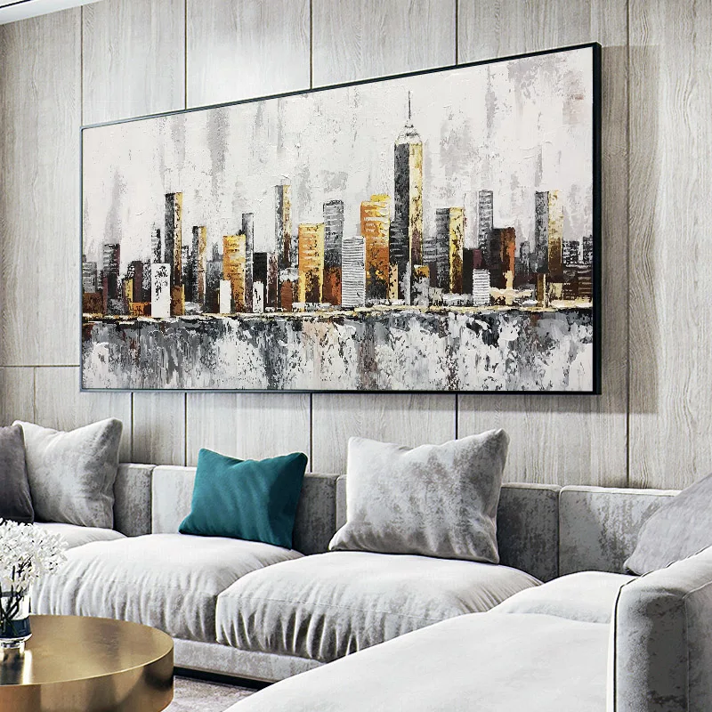 Pure hand-painted Oil Paintings Horizontal Version Of The Living Room Sofa Backdrop Decorative Painting After Light Luxury Moder
Pure hand-painted Oil Paintings Horizontal Version Of The Living Room Sofa Backdrop Decorative Painting After Light Luxury Moder