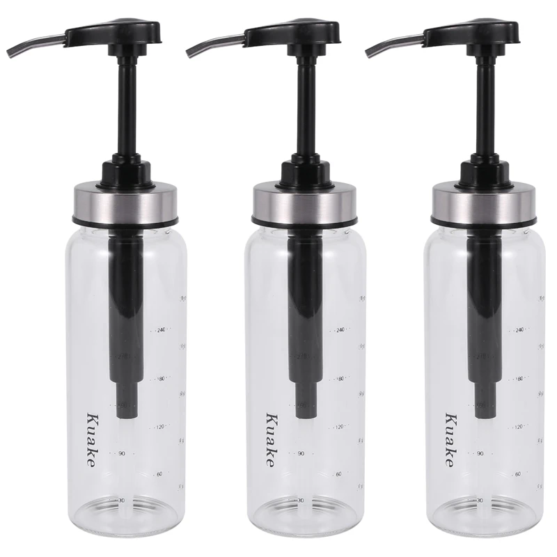 3X Sauce Pump Dispenser with Glass Bottle Leakproof Kitchen Condiment Dispenser for Honey Ketchup Mustard Mayo
3X Sauce Pump Dispenser with Glass Bottle Leakproof Kitchen Condiment Dispenser for Honey Ketchup Mustard Mayo