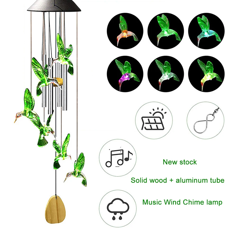 LED Solar Wind Chimes Color Changing Hanging Light Home Garden Decorative Crafts Outdoor Hanging Wind Chimes Lights
LED Solar Wind Chimes Color Changing Hanging Light Home Garden Decorative Crafts Outdoor Hanging Wind Chimes Lights