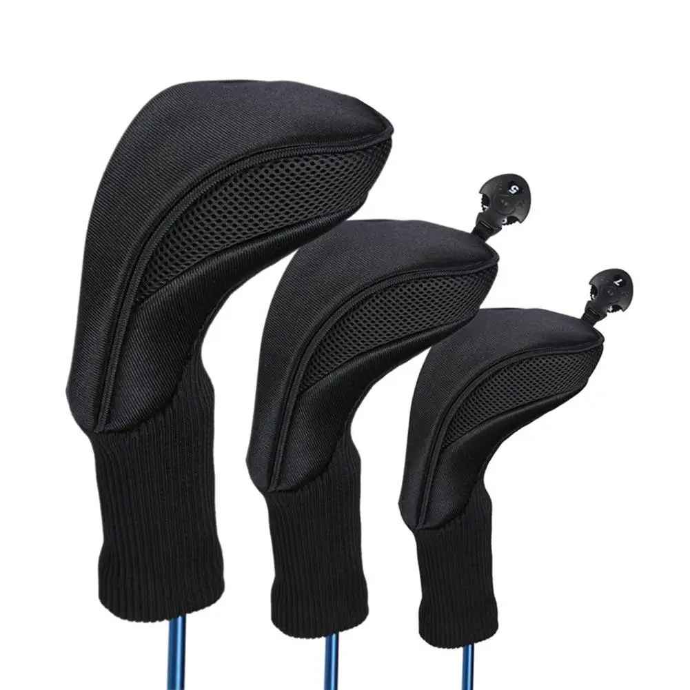3Pcs Black Golf Head Covers Driver 1 3 5 Fairway Wood Headcovers Long Neck Knit Protective Cover Fairway Driver Club Accessories
3Pcs Black Golf Head Covers Driver 1 3 5 Fairway Wood Headcovers Long Neck Knit Protective Cover Fairway Driver Club Accessories