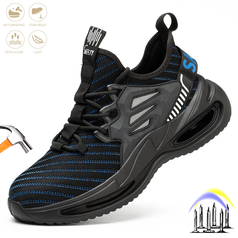 Light Mens Shoes Indestructible Steel Toe Cap Safety Boots Puncture-Proof Anti-smash Work Outdoor Breathable Comfortable Sneaker
Light Mens Shoes Indestructible Steel Toe Cap Safety Boots Puncture-Proof Anti-smash Work Outdoor Breathable Comfortable Sneaker