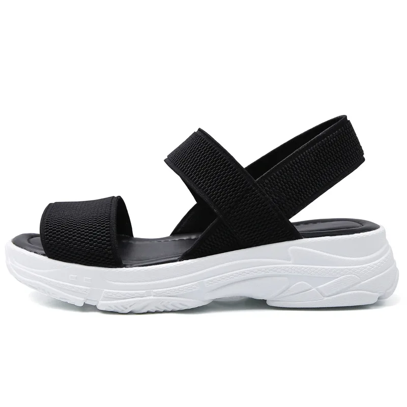 Women's Shoes Elastic Band Sports Sandals Thick-soled Mother Shoes Women's Plus Size Foot Wide Fat Pregnant Women Shoes The New 
Women's Shoes Elastic Band Sports Sandals Thick-soled Mother Shoes Women's Plus Size Foot Wide Fat Pregnant Women Shoes The New