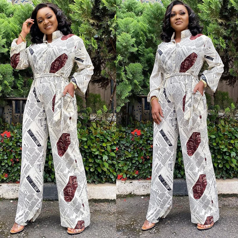 MD African Print Jumpsuit Women Long Sleeve Tied Waist Rompers Wide Pants Fashion Lady Ankara Dashiki Outfit One Piece Overalls
MD African Print Jumpsuit Women Long Sleeve Tied Waist Rompers Wide Pants Fashion Lady Ankara Dashiki Outfit One Piece Overalls