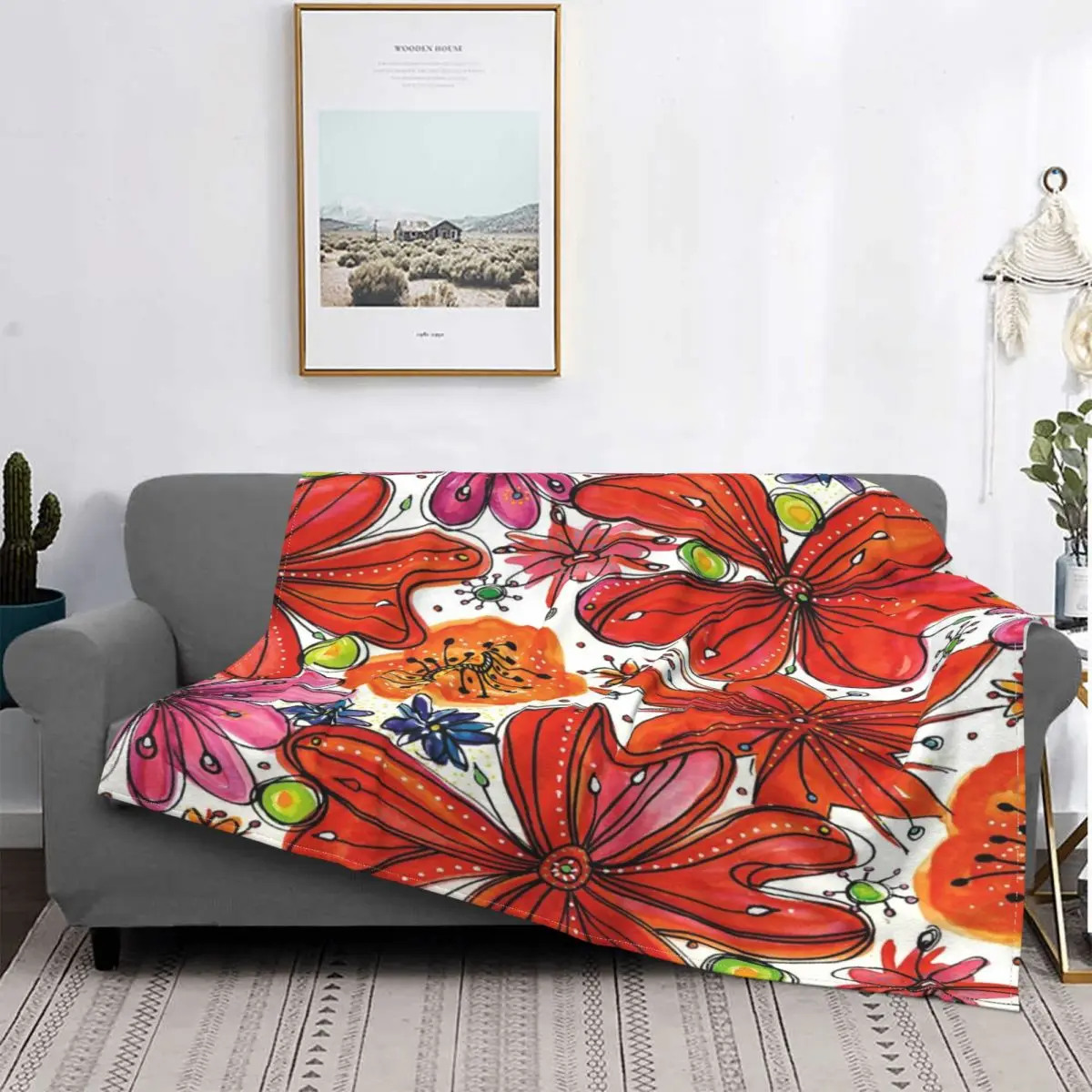

Manta Floral 1C para niños, para cama colcha, alfombra a cuadros, funda para sofá, manta de verano