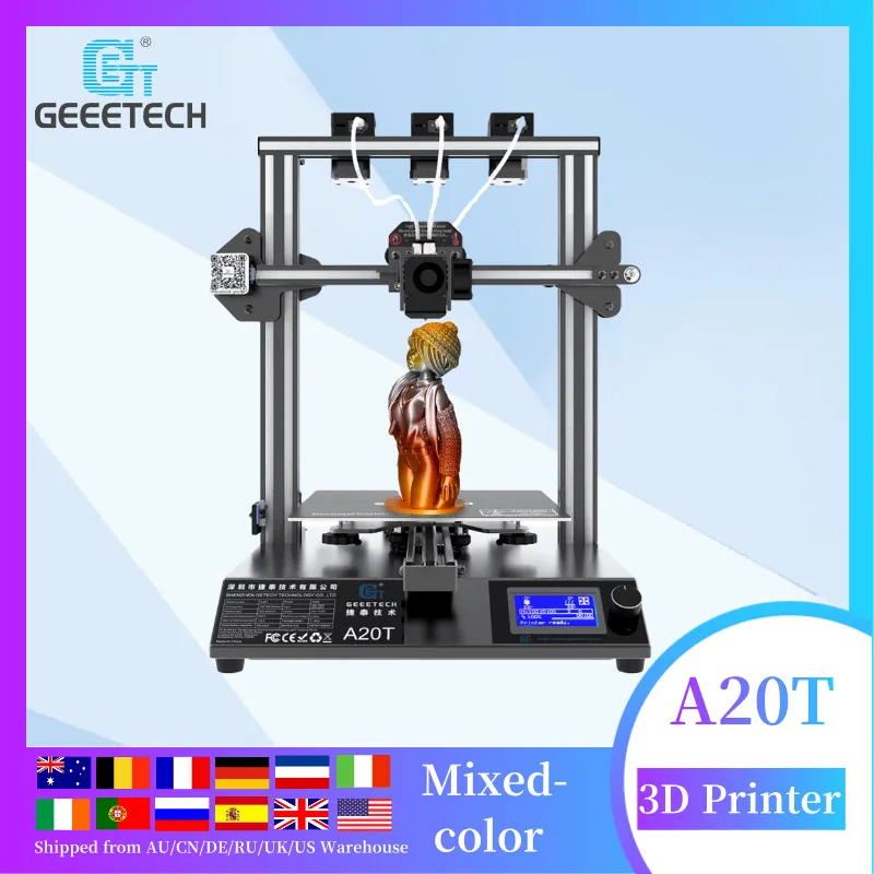FDM 3D принтер официальный Geeetech A20T Смешанная цветная печать интегрированная
