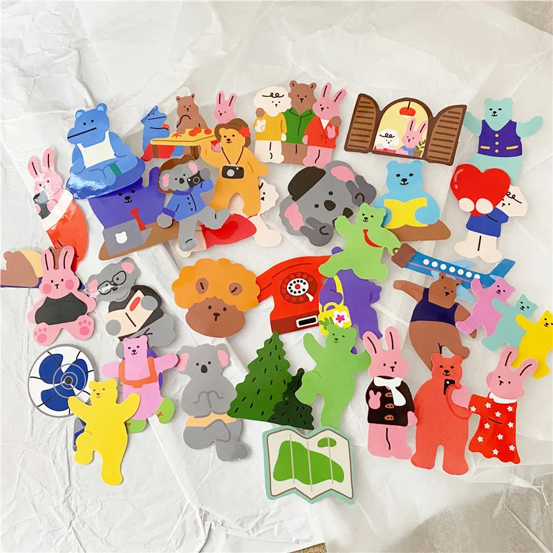 33Pcs INS Korea Bear Scrapbooking Decorative Sticker Korean DIY Diary Album Stick Label Kawaii Stationery
33Pcs INS Korea Bear Scrapbooking Decorative Sticker Korean DIY Diary Album Stick Label Kawaii Stationery