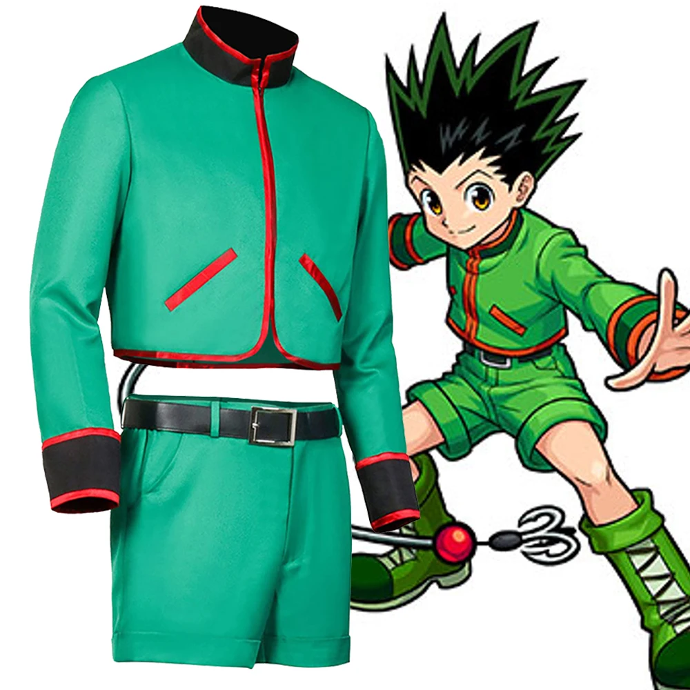 Anime Hunter X Hunter GON FREECSS Cosplay Costume Green Top+Pants Suit Halloween Christmas Party Carnival for Men Women Uniform
Anime Hunter X Hunter GON FREECSS Cosplay Costume Green Top+Pants Suit Halloween Christmas Party Carnival for Men Women Uniform