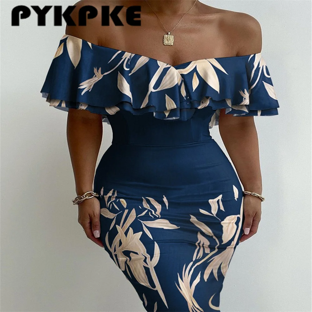 2021 Summer Fashion Print Sexy Off Shoulder Ruffles Slim Dress Women Elegant Club Party Dresses
2021 Summer Fashion Print Sexy Off Shoulder Ruffles Slim Dress Women Elegant Club Party Dresses