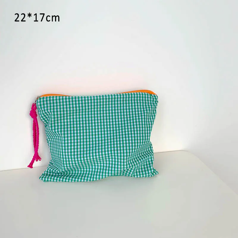 Fashion Zipper Pouch For Women Toiletry Wash Bag Plaid Pattern Cotton Makeup Case Multipurpose Travel Cosmetic Bags Organizer
Fashion Zipper Pouch For Women Toiletry Wash Bag Plaid Pattern Cotton Makeup Case Multipurpose Travel Cosmetic Bags Organizer