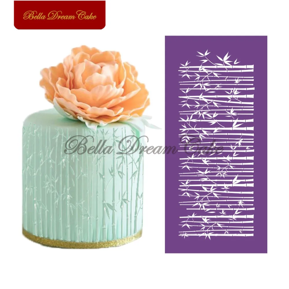Thin Strip Bamboo Pattern Mesh Stencil Damask Cake Fabric Stencil for Wedding Cake Lace Moulds Cake Decotating Tools Bakeware
Thin Strip Bamboo Pattern Mesh Stencil Damask Cake Fabric Stencil for Wedding Cake Lace Moulds Cake Decotating Tools Bakeware