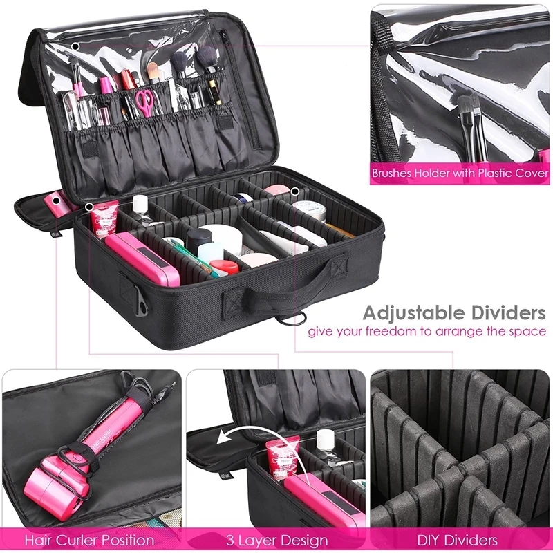 Cosmetic Storage Box Large Capacity Makeup Organizer Box Women Travel Nail Tattoo Beauty Makeup Bag Multi-layer Clapboard Boxes
Cosmetic Storage Box Large Capacity Makeup Organizer Box Women Travel Nail Tattoo Beauty Makeup Bag Multi-layer Clapboard Boxes