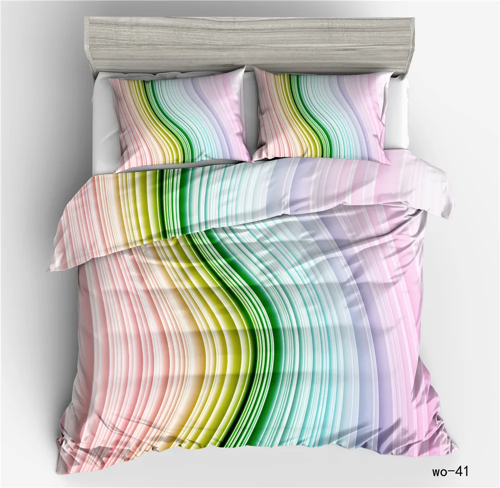 Colorful Bedding Set Rainbow Printing Duvet Cover King Queen Size Girls Comforter Cover Pillowcases 2/3pcs Bedclothes
Colorful Bedding Set Rainbow Printing Duvet Cover King Queen Size Girls Comforter Cover Pillowcases 2/3pcs Bedclothes
