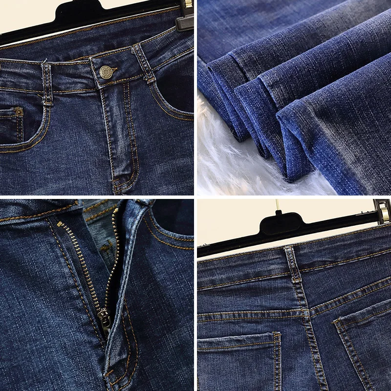 Women New Fashion Plus Size Jeans Casual Denim Pants For Girls Student Wild Straight Trousers Female Blue High Waist Pants XA52F
Women New Fashion Plus Size Jeans Casual Denim Pants For Girls Student Wild Straight Trousers Female Blue High Waist Pants XA52F