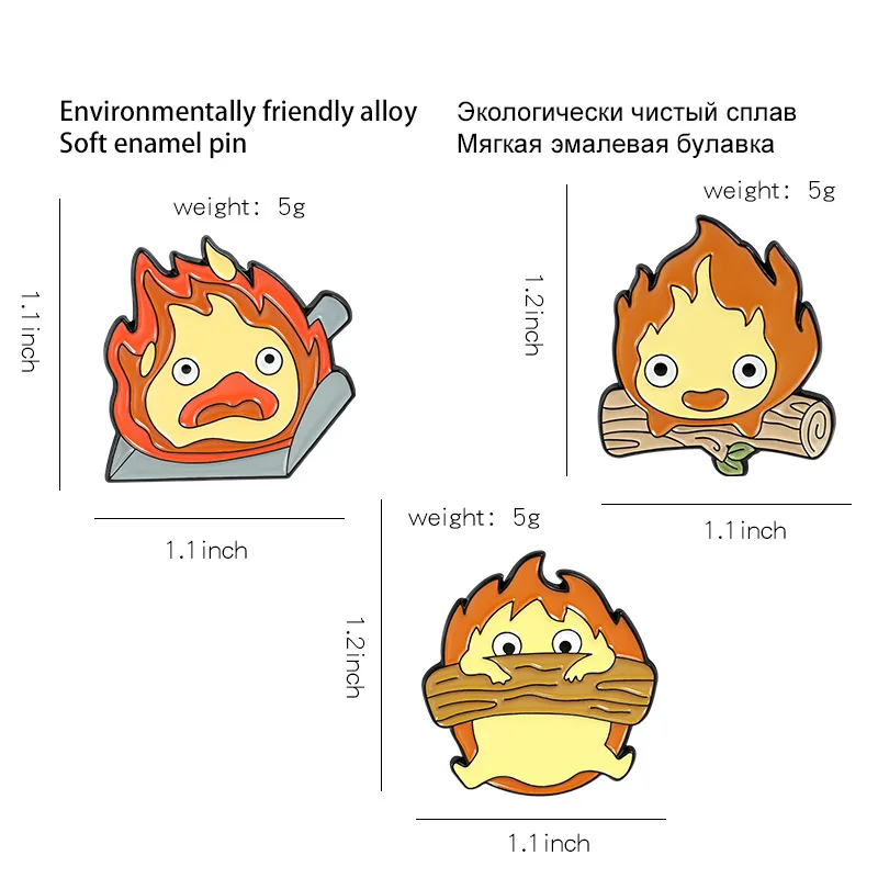 Fire Demon Cassifah Enamel Lapel Pins Custom Anime Brooch Backpack Badge Bag Cartoon Flame Man Jewelry Gift for Kids Friends
Fire Demon Cassifah Enamel Lapel Pins Custom Anime Brooch Backpack Badge Bag Cartoon Flame Man Jewelry Gift for Kids Friends