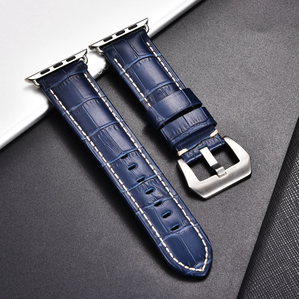 Ремешок из натуральной кожи для Apple Watch Series 5 4 3 2 1 деловой браслет iwatch Band 44 мм 42 40 38 |