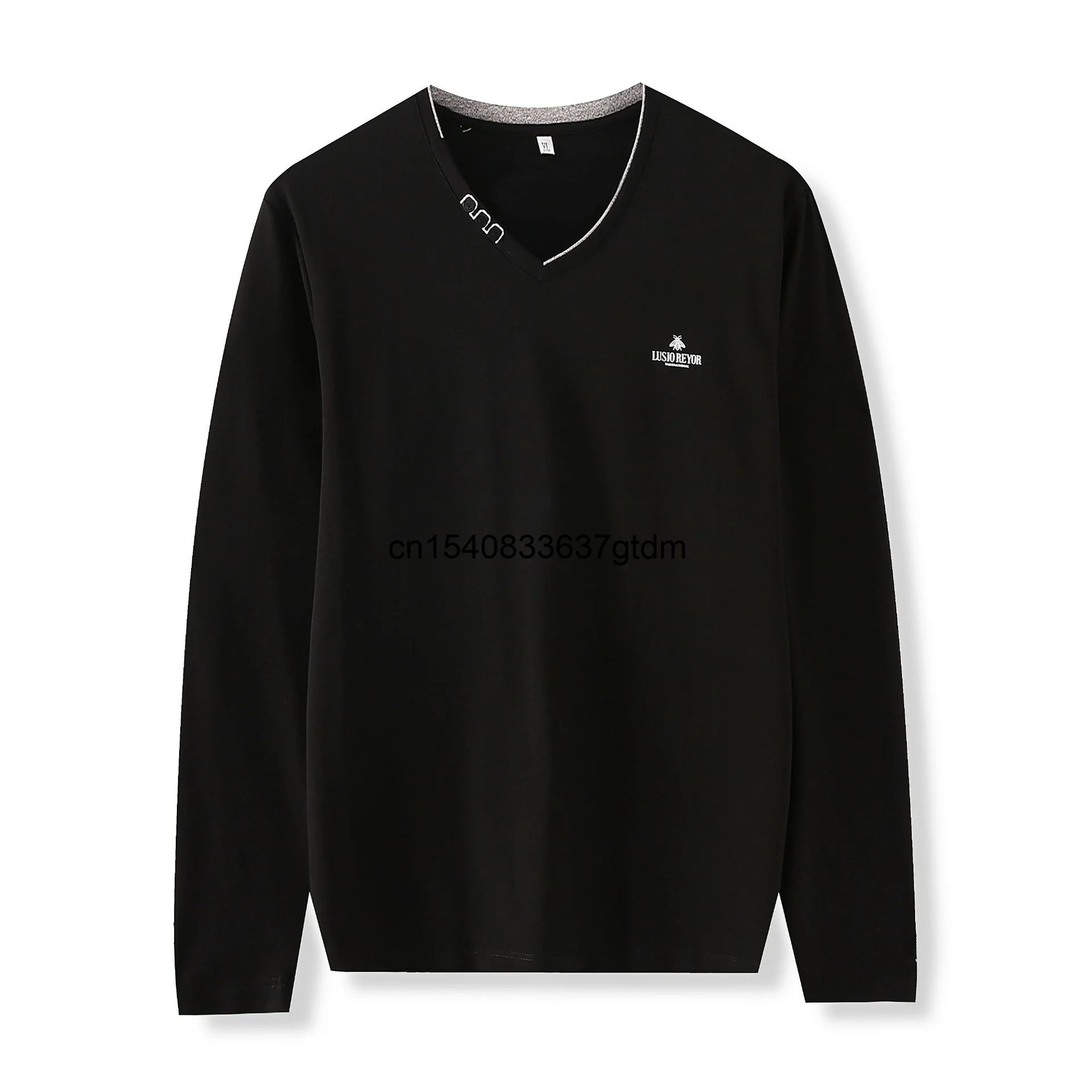 Spring and autumn new men's fattening plus size sweater fat man solid color V-Neck long sleeve T-shirt middle age fashion base
Spring and autumn new men's fattening plus size sweater fat man solid color V-Neck long sleeve T-shirt middle age fashion base