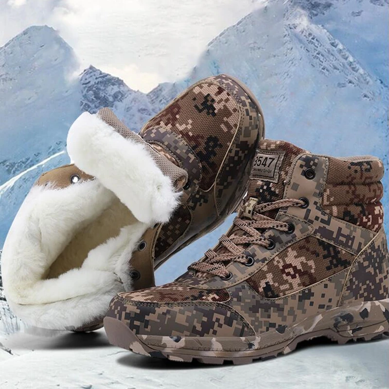 Unisex Winter Tactical Men Snow Boots Camouflage Warm Thick Wool Army Shoes Trainer Footwear Mens Military Ankle Boot Homme
Unisex Winter Tactical Men Snow Boots Camouflage Warm Thick Wool Army Shoes Trainer Footwear Mens Military Ankle Boot Homme