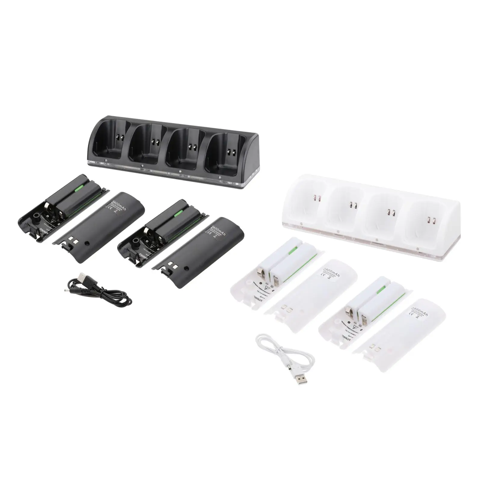 Зарядная док-станция 4-в-1 с USB-кабелем для игровой консоли Wii пульт дистанционного