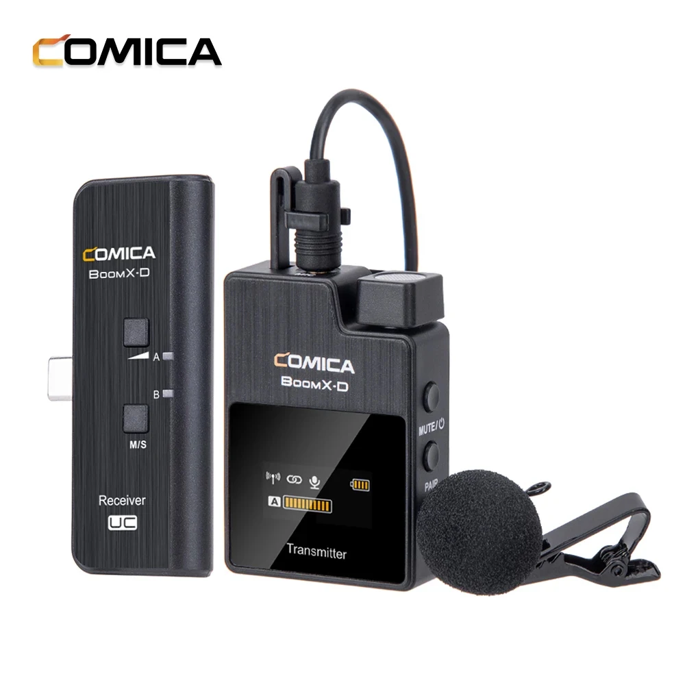 

COMICA BoomX-D UC1 UC2 Type-C One-Trigger-One 2,4G Цифровая беспроводная микрофонная система для смартфонов с интерфейсом Type-C