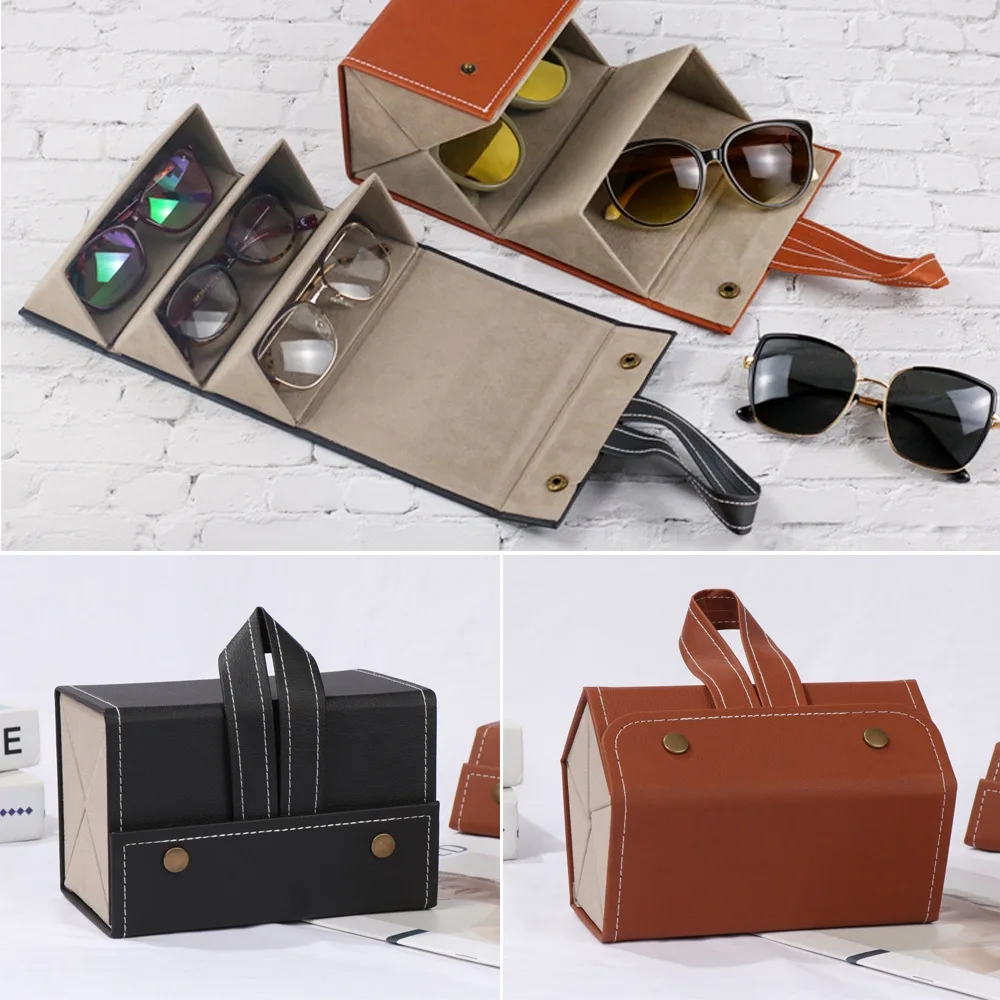 Portable Glasses Organizer 2/3/4/5/6 Multi-slot Eyeglasses Storage Display Travel Folding Sunglasses PU Leather Case
Portable Glasses Organizer 2/3/4/5/6 Multi-slot Eyeglasses Storage Display Travel Folding Sunglasses PU Leather Case