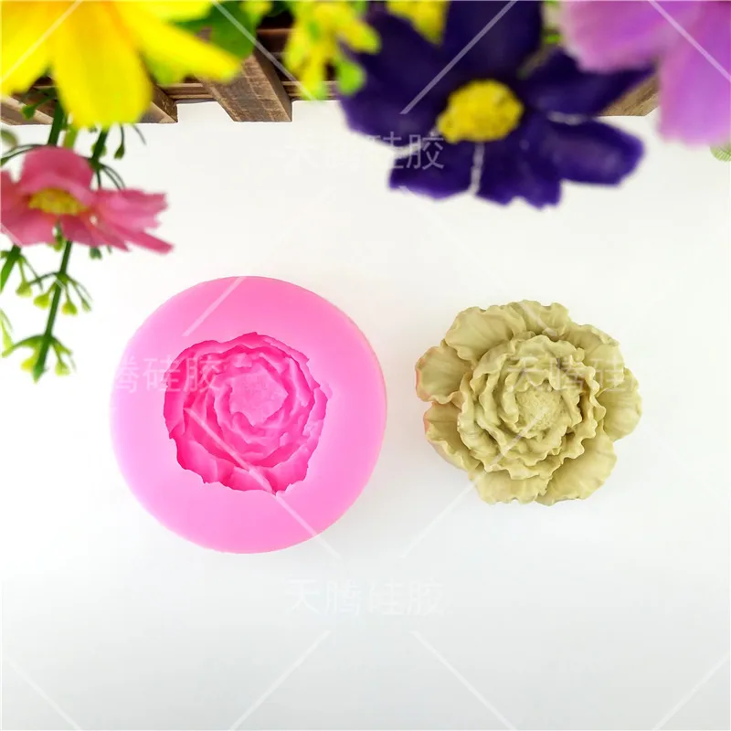 1pc Diy 3d Soft Silicone Fudge Cake Mold Peony Flower Jelly Chocolate Decoration Baking Tool Handmade Soap With Epoxy Mold 
1pc Diy 3d Soft Silicone Fudge Cake Mold Peony Flower Jelly Chocolate Decoration Baking Tool Handmade Soap With Epoxy Mold