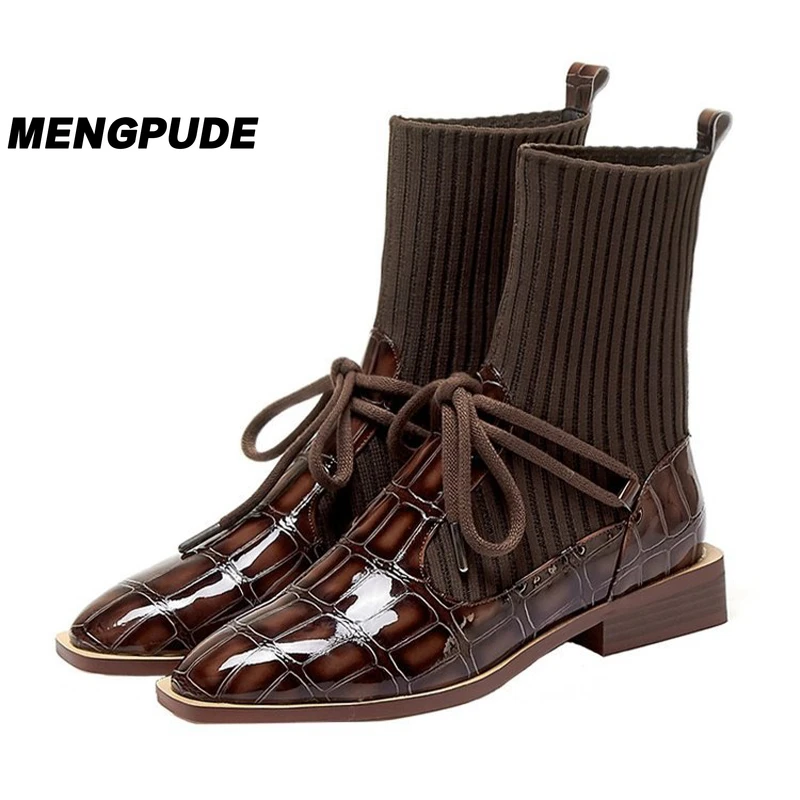 MPD Fashion Vintage Female Short Boots Square Toe Low Heel Women Mid-calf Shoes Autumn Winter Ladies Stretch Fabric Retro Botas
MPD Fashion Vintage Female Short Boots Square Toe Low Heel Women Mid-calf Shoes Autumn Winter Ladies Stretch Fabric Retro Botas