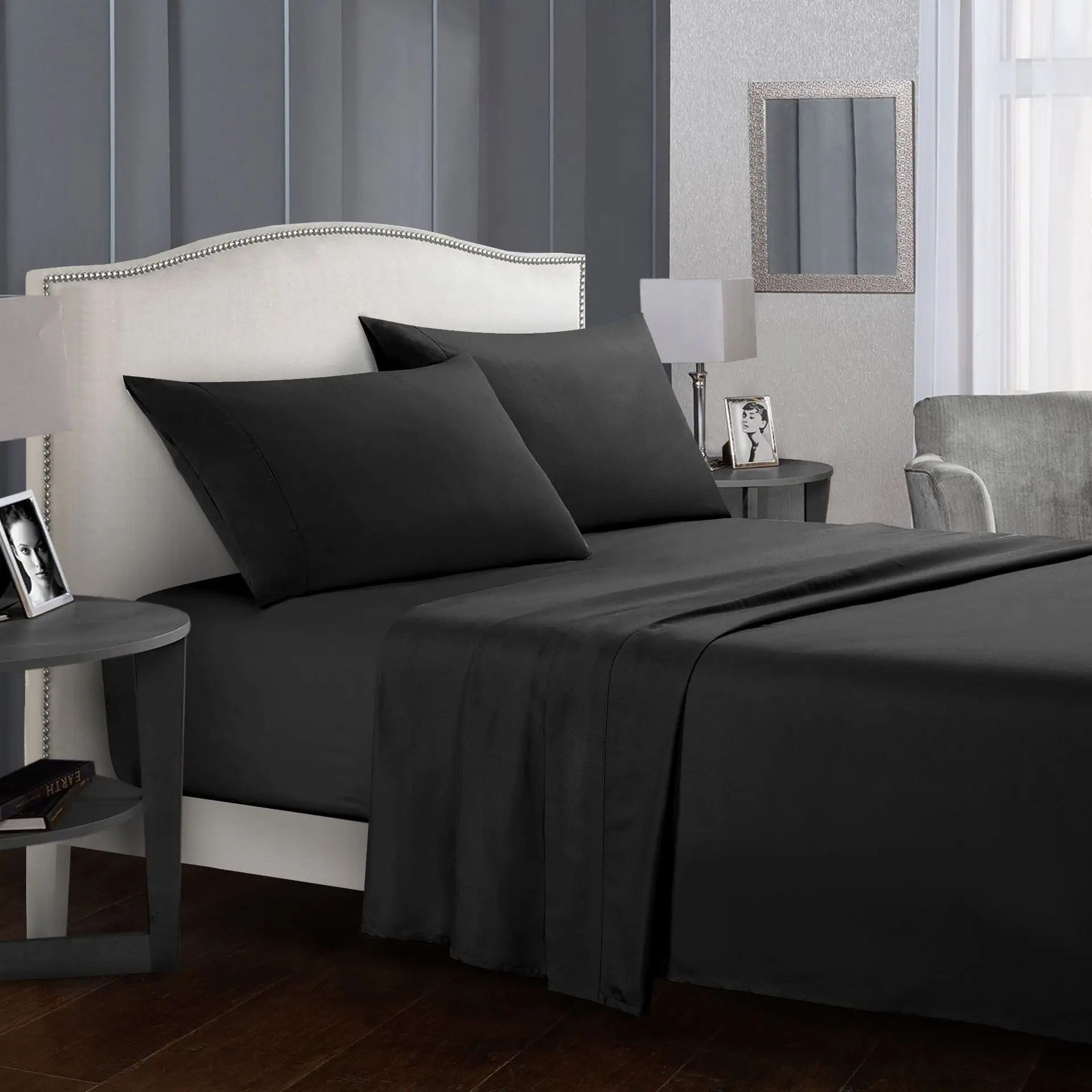 Inyahome Bedding Set Bed Linens Flat Sheet+Fitted Sheet+Pillowcase Twin/Full/Queen/ King/California King Size Soft Comfortable
Inyahome Bedding Set Bed Linens Flat Sheet+Fitted Sheet+Pillowcase Twin/Full/Queen/ King/California King Size Soft Comfortable