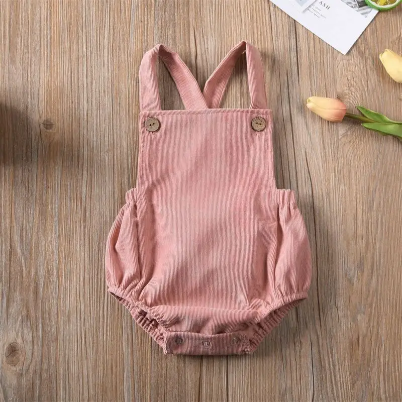 Newborn Baby Corduroy Sleeveless Bodysuit Solid Color Backless Cross Strap Jumpsuit Romper Infant Summer Clothes 0-24M
Newborn Baby Corduroy Sleeveless Bodysuit Solid Color Backless Cross Strap Jumpsuit Romper Infant Summer Clothes 0-24M