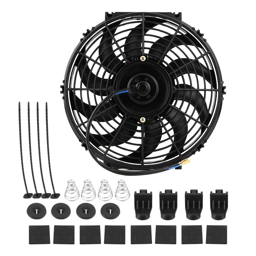 12 inch Universal Car Slim Push Pull Electric Engine Cooling Fan 12V with Mounting Kit
12 inch Universal Car Slim Push Pull Electric Engine Cooling Fan 12V with Mounting Kit