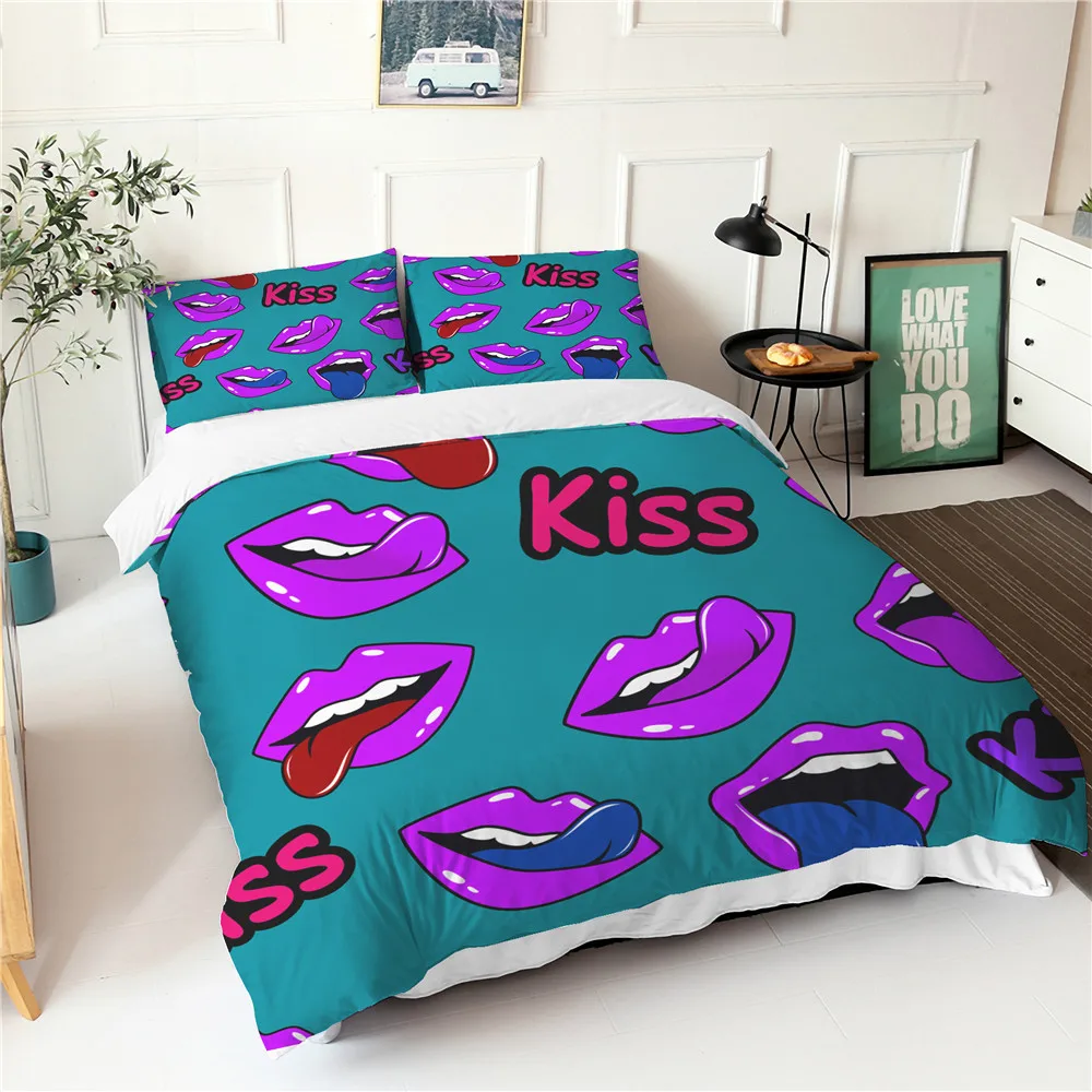 Индивидуальное постельное белье Kiss Design, двойное покрывало с наволочками, 3d простыни, тканевый пододеяльник для современного дома
Индивидуальное постельное белье Kiss Design, двойное покрывало с наволочками, 3d простыни, тканевый пододеяльник для современного дома