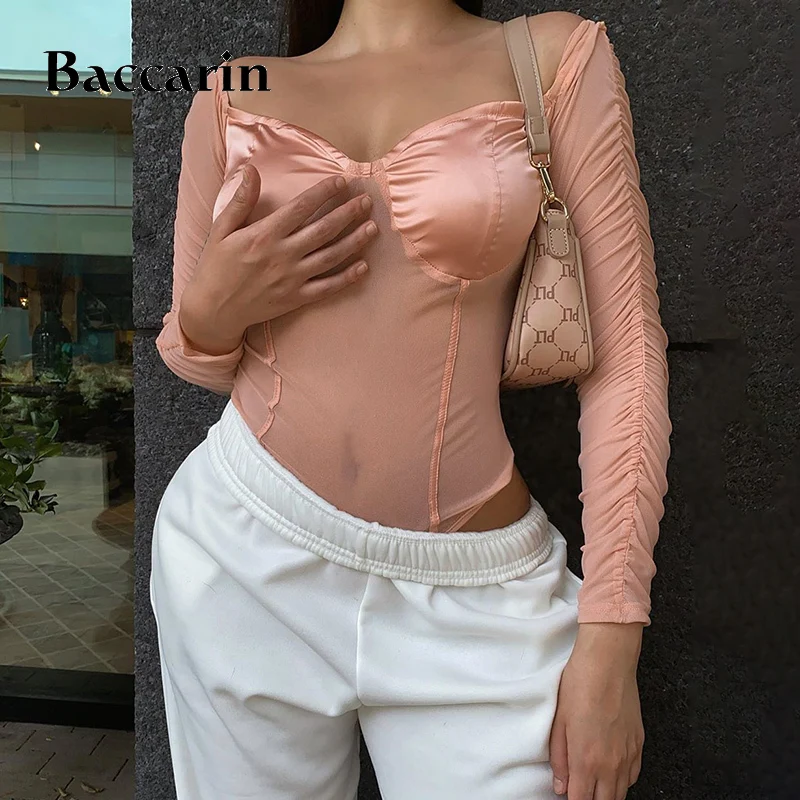Baccarin Mesh Patchwork Sheer Bodysuit See Through Bodycon Sexy Long Sleeve Off Shoulder Elegant Streetwear Autumn Winter Body
Baccarin Mesh Patchwork Sheer Bodysuit See Through Bodycon Sexy Long Sleeve Off Shoulder Elegant Streetwear Autumn Winter Body
