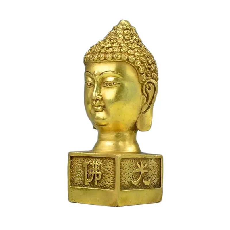 Pure brass bronze Buddha head ornament with base head foguangpuzhao handicrafts
Pure brass bronze Buddha head ornament with base head foguangpuzhao handicrafts