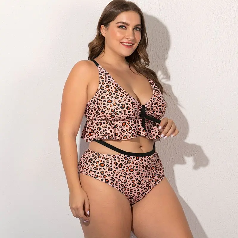 Oversized Bikini Set Woman Swimsuit Feminine Bikini Leopard Print Ruffled Plus Size Swimsuit Women High Waist Bikini 2 Piece Set
Oversized Bikini Set Woman Swimsuit Feminine Bikini Leopard Print Ruffled Plus Size Swimsuit Women High Waist Bikini 2 Piece Set
