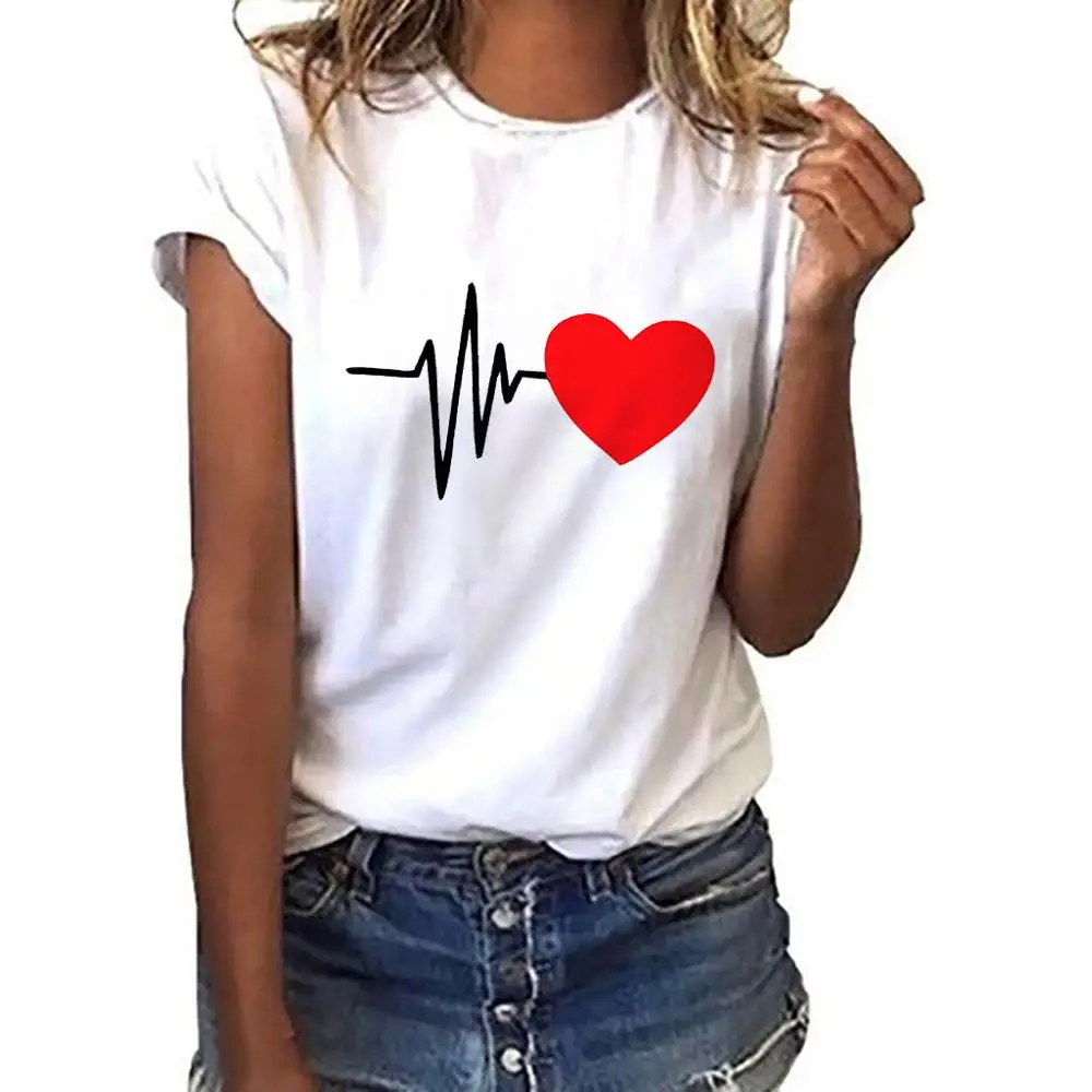 Harajuku ladies heart-shaped love print T shirt women casual short sleeve retro T-shirt casual O-neck tops ropa mujer tee
Harajuku ladies heart-shaped love print T shirt women casual short sleeve retro T-shirt casual O-neck tops ropa mujer tee