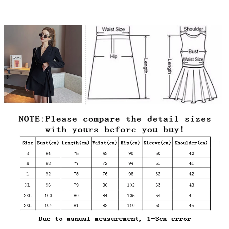 Vangull Notched Collar Blazer Dress Women Party Fashion Ladies Elegant Irregular Dress Long sleeve Buckle Lace Up Mini Dress 
Vangull Notched Collar Blazer Dress Women Party Fashion Ladies Elegant Irregular Dress Long sleeve Buckle Lace Up Mini Dress