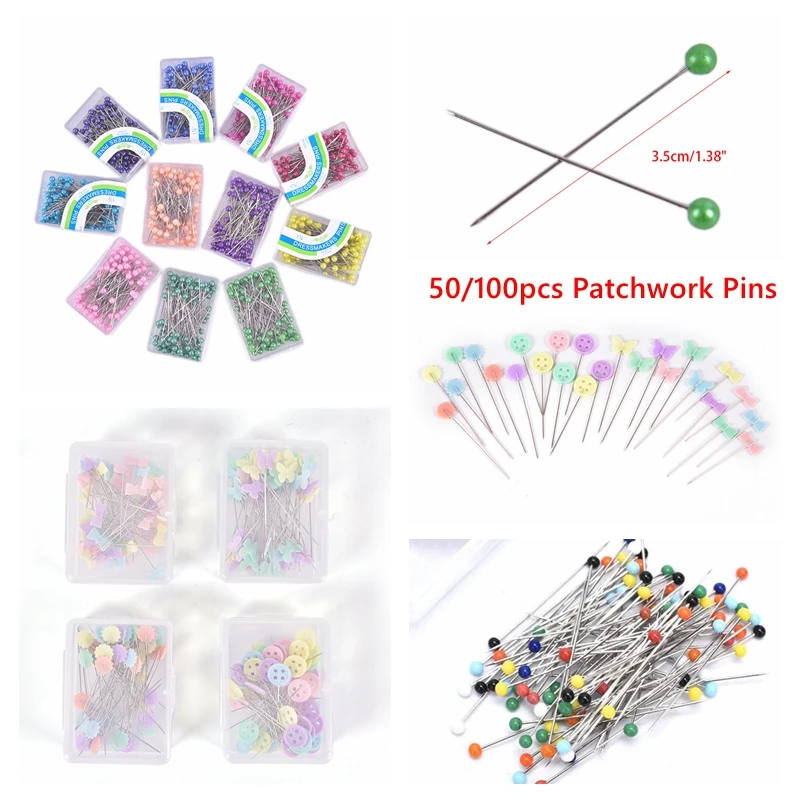 50/100Pcs Patchwork Pins DIY Quilting Tool Dress Wedding Crafts Pearl Round Flower Button Head Straight Sewing Needles Pins
50/100Pcs Patchwork Pins DIY Quilting Tool Dress Wedding Crafts Pearl Round Flower Button Head Straight Sewing Needles Pins